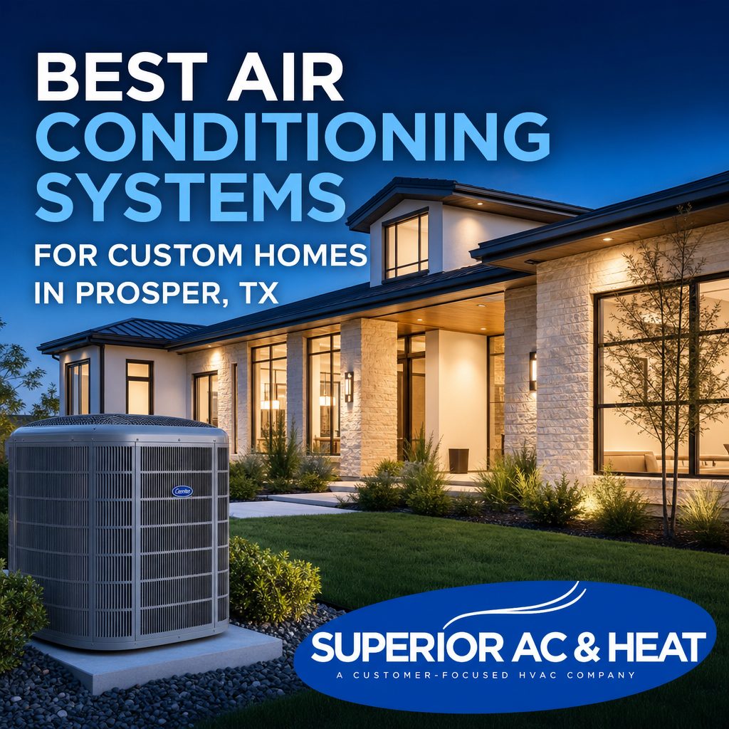 Best Air Conditioning Systems for Custom Homes in Prosper TX