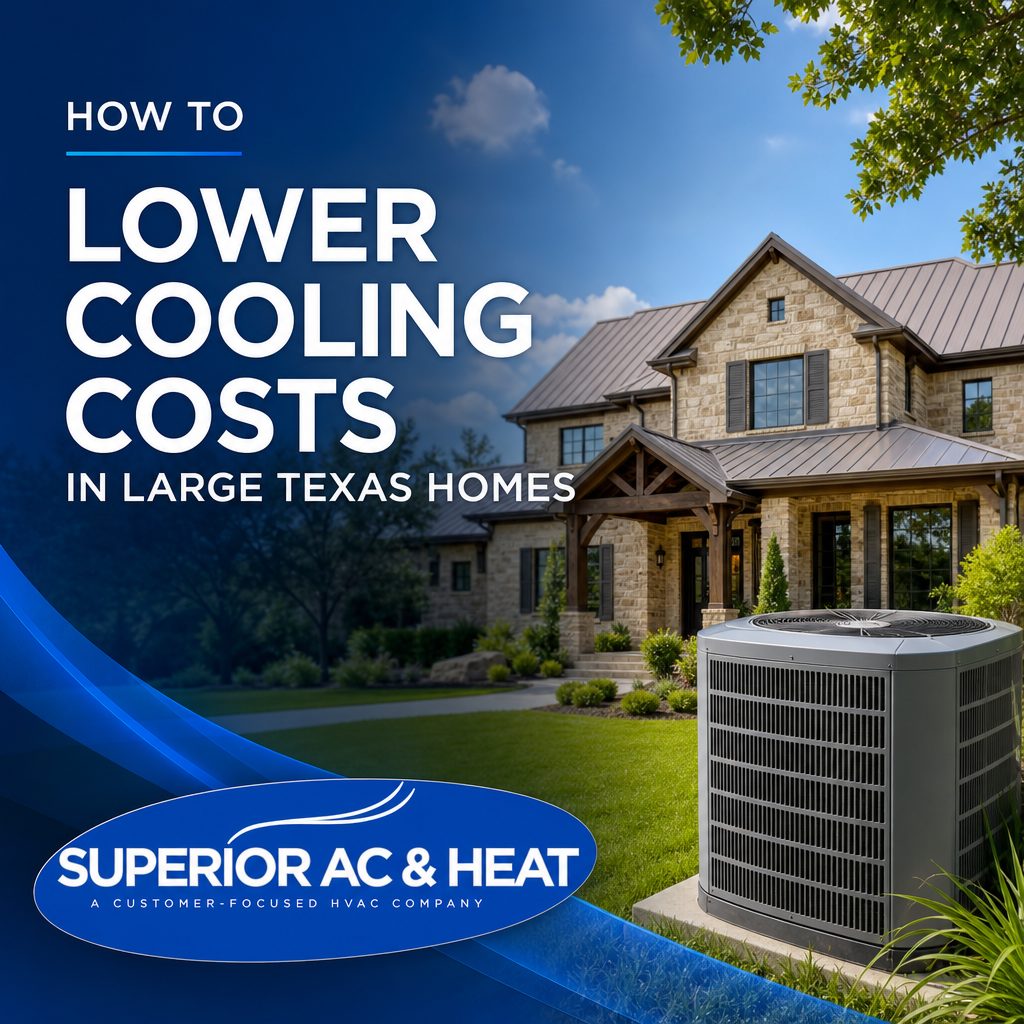 How to Lower Cooling Costs in Large Texas Homes