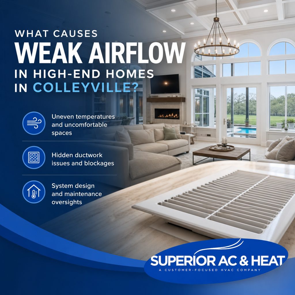 What Causes Weak Airflow in High-End Homes in Colleyville?
