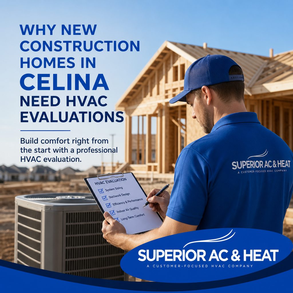 Why New Construction Homes in Celina Need HVAC Evaluations