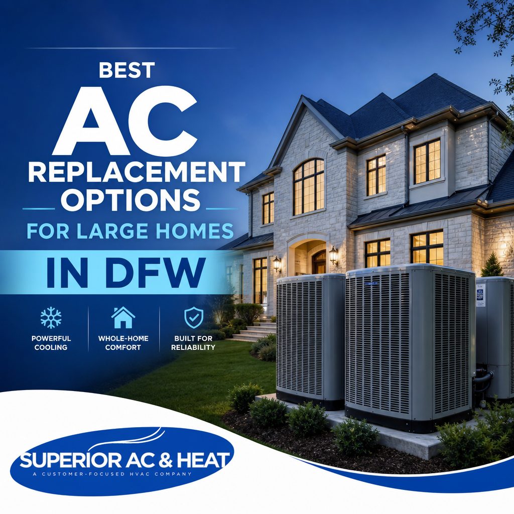 Best AC Replacement Options for Large Homes in DFW