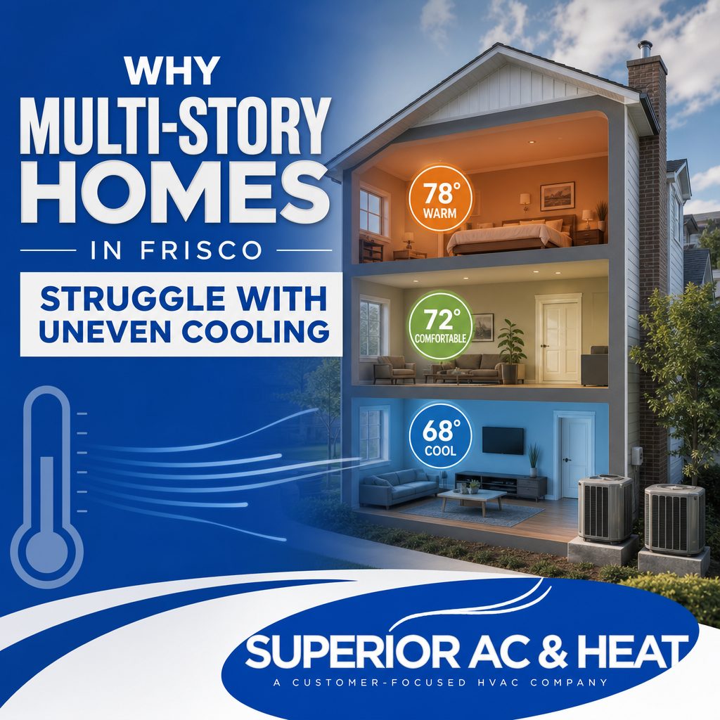 Why Multi-Story Homes in Frisco Struggle With Uneven Cooling
